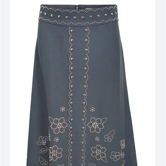 kate spade Dresses & Skirts - KATE SPADE Madison Avenue Black Blaire Midi Skirt Size 8 Studded